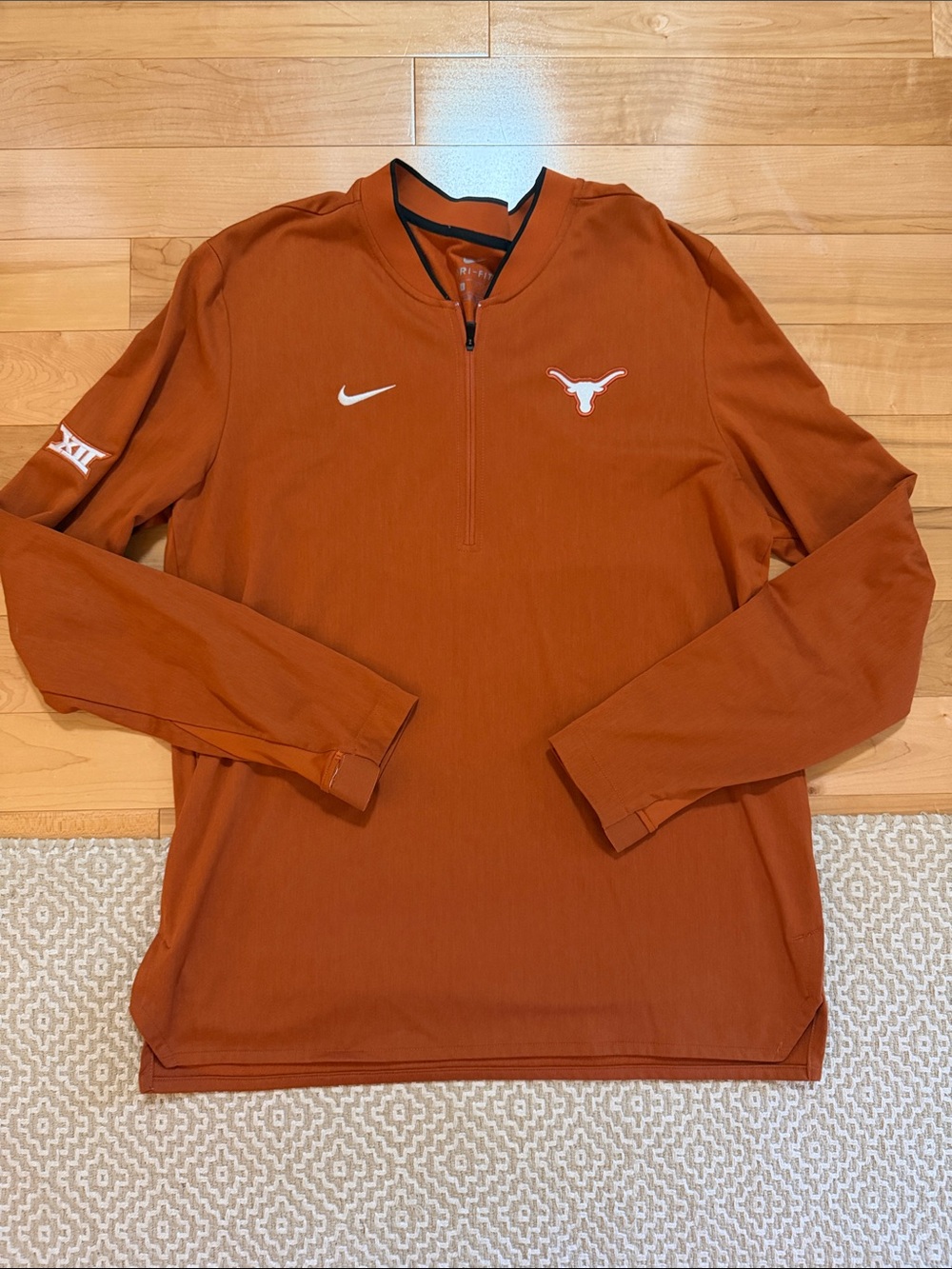 Nike Men's Longhorns Burnt Orange Quarter-Zip Pullover
